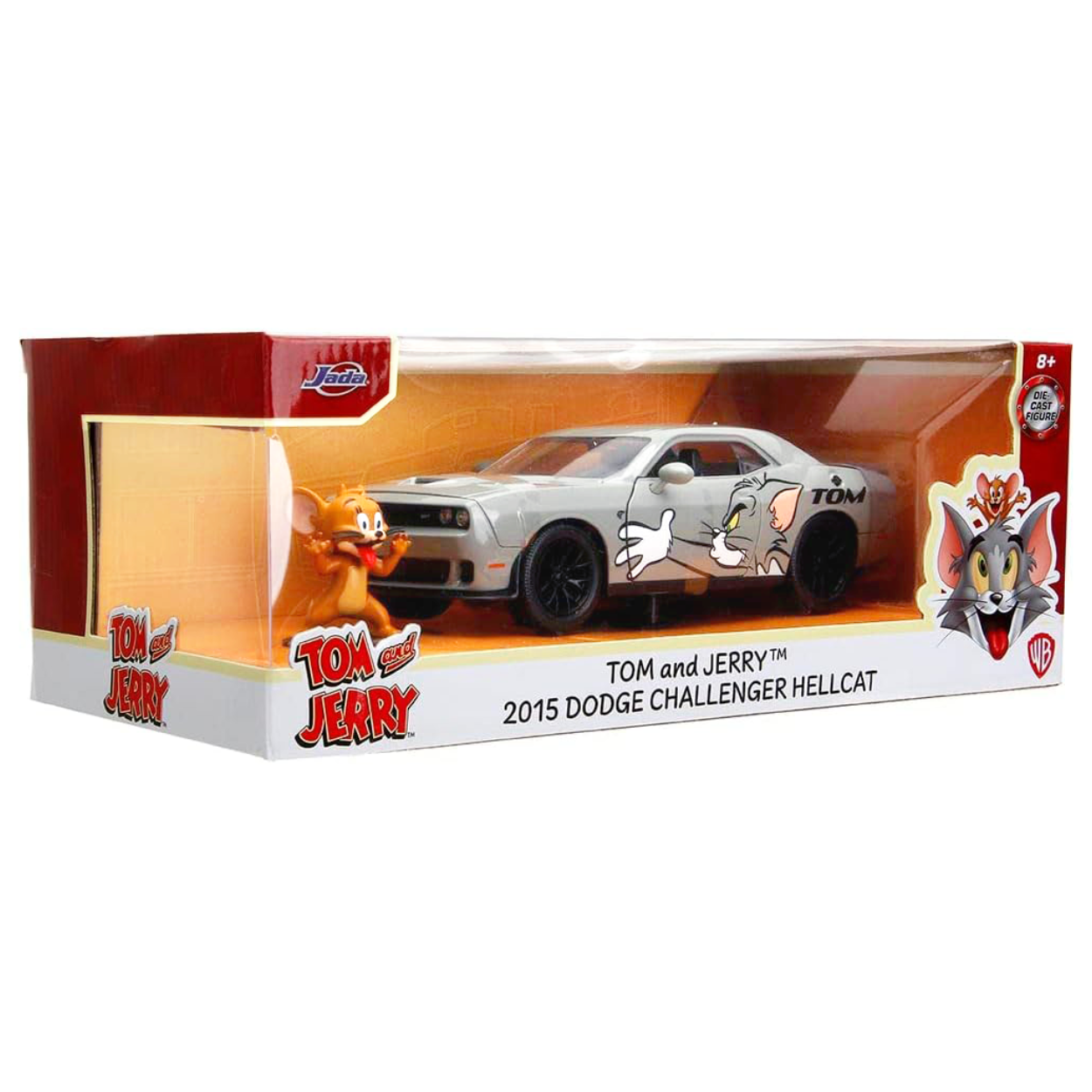 Jada Vehículo a Escala 1:24 Diecast Tom & Jerry 2015 Dodge Challenger Hellcat