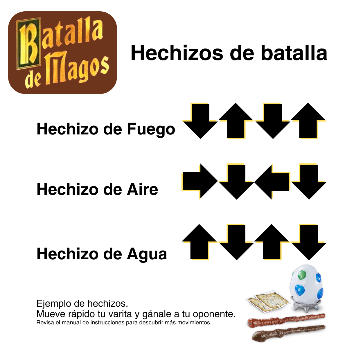 Juego Batalla De Magos Con Dos Varitas Mágicas