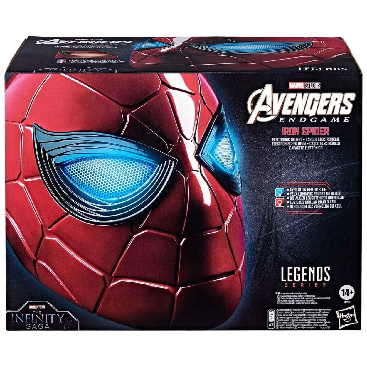 Marvel Legend Series Spider Man Iron Spider Casco electrónico para niños.