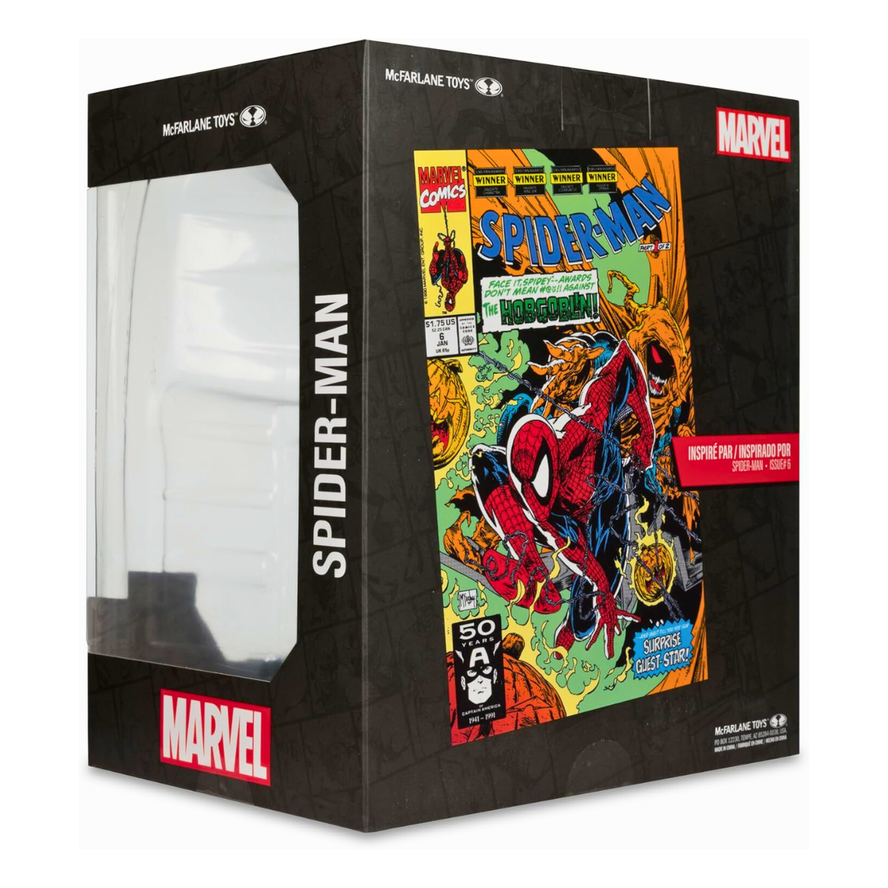 McFarlane Toys Figura coleccionable a escala 1:10 de Spider-Man con escena (Spider-Man #6).