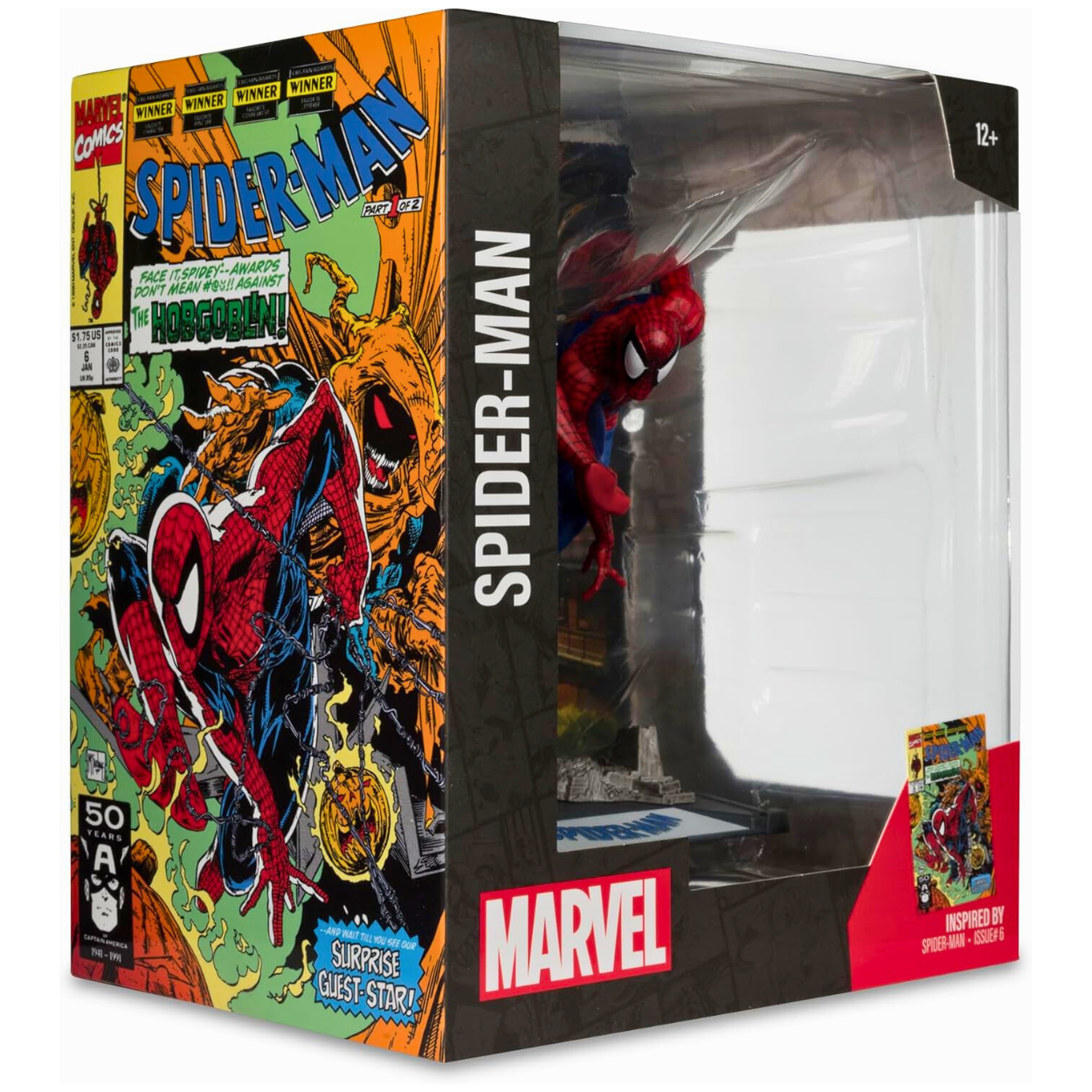 McFarlane Toys Figura coleccionable a escala 1:10 de Spider-Man con escena (Spider-Man #6).