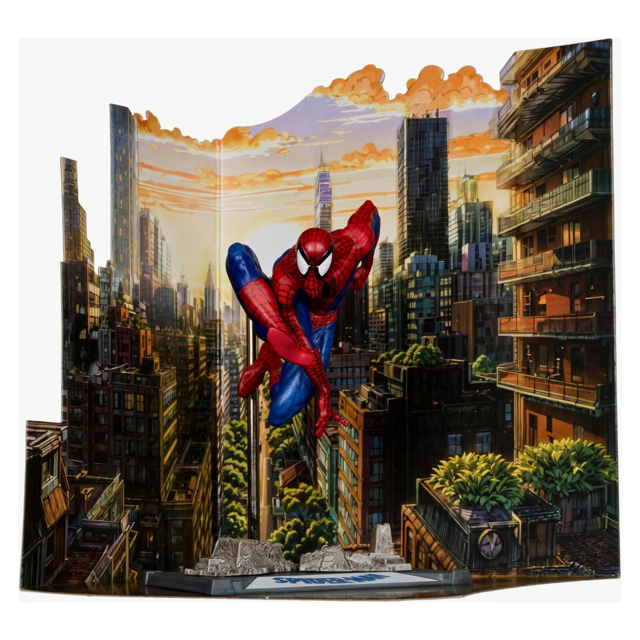 McFarlane Toys Figura coleccionable a escala 1:10 de Spider-Man con escena (Spider-Man #6).