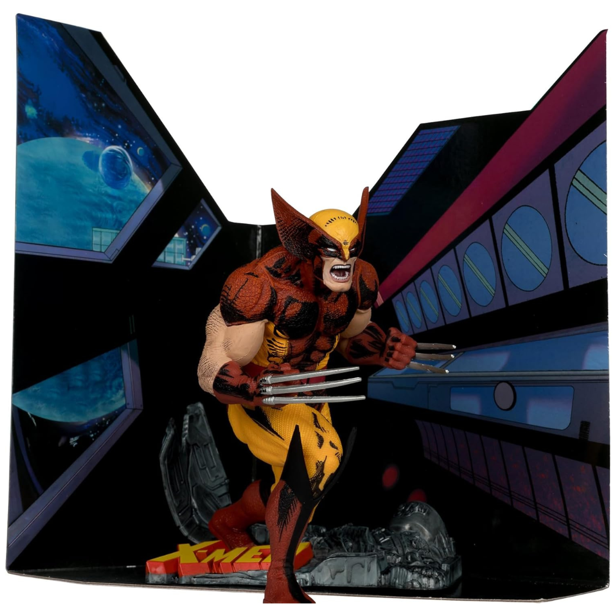 McFarlane Toys Figura coleccionable a escala 1:10 Wolverin con escena (X-Men n.° 1).