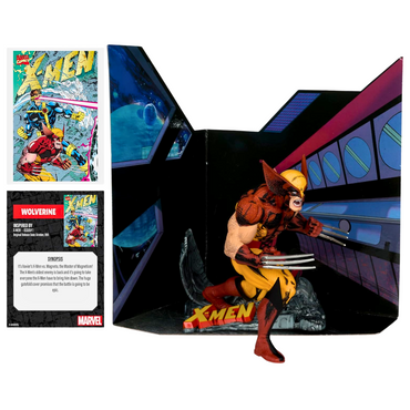 McFarlane Toys Figura coleccionable a escala 1:10 Wolverin con escena (X-Men n.° 1).