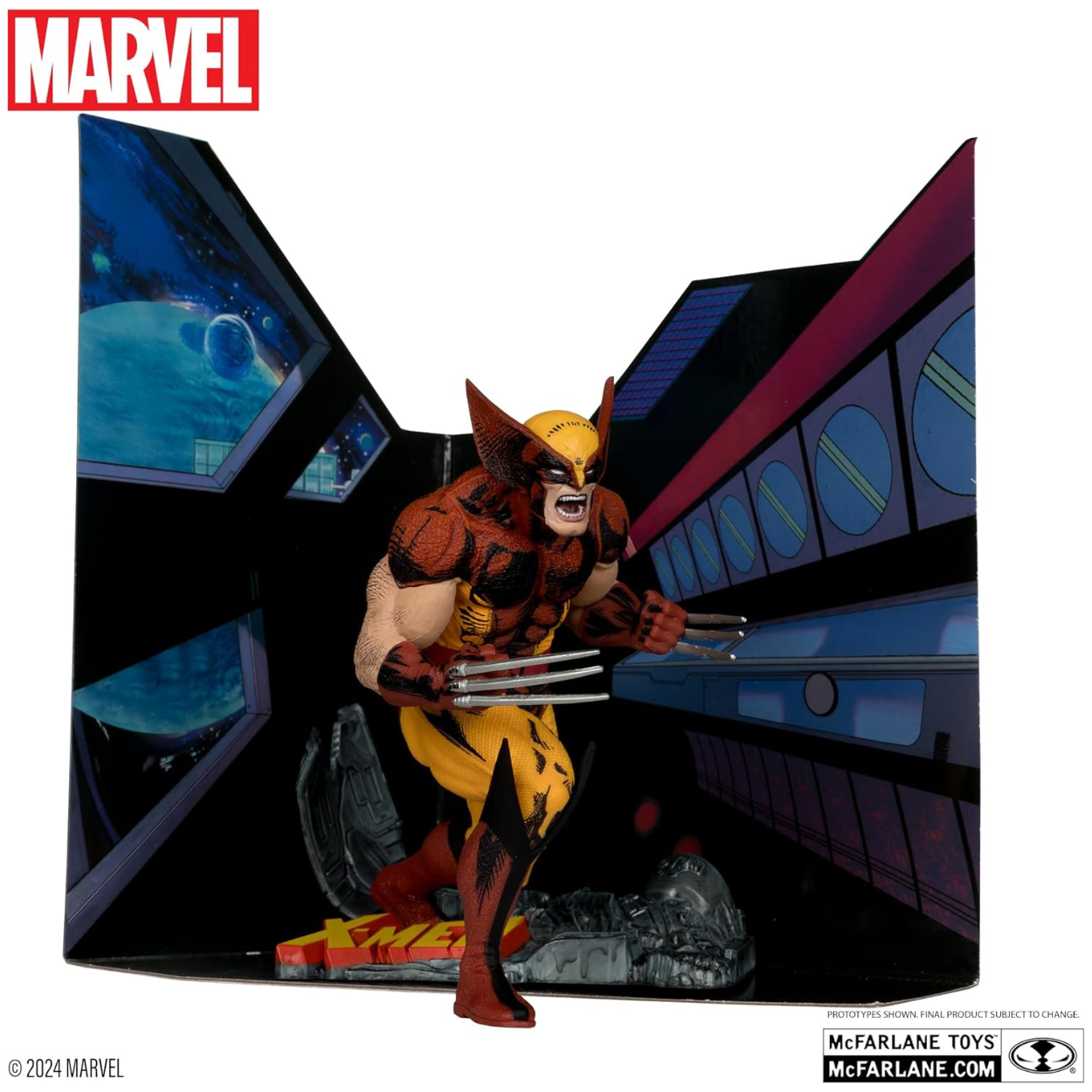 McFarlane Toys Figura coleccionable a escala 1:10 Wolverin con escena (X-Men n.° 1).