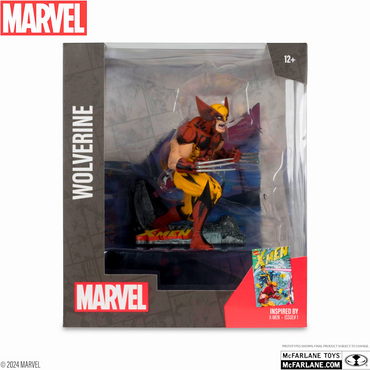 McFarlane Toys Figura coleccionable a escala 1:10 Wolverin con escena (X-Men n.° 1).