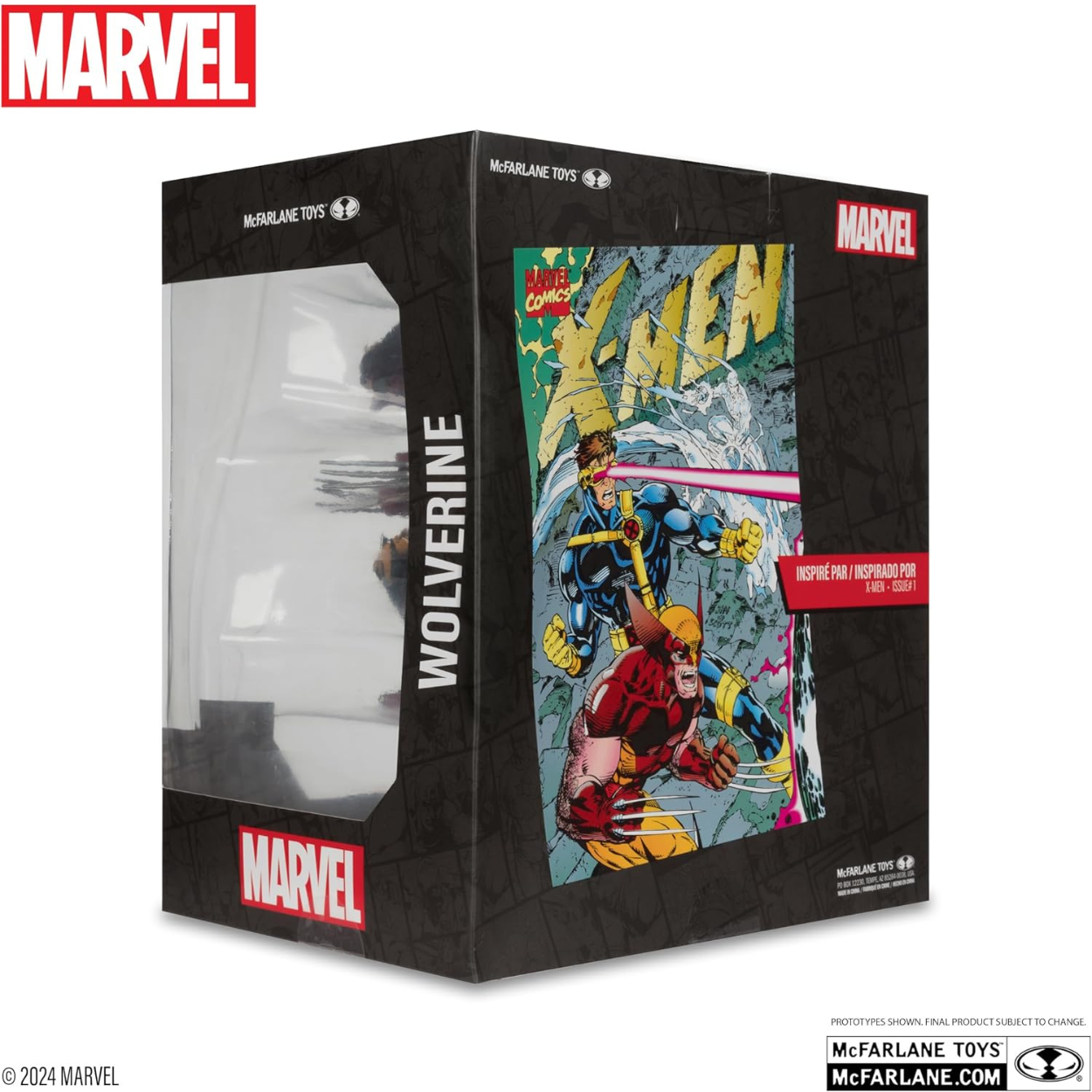 McFarlane Toys Figura coleccionable a escala 1:10 Wolverin con escena (X-Men n.° 1).
