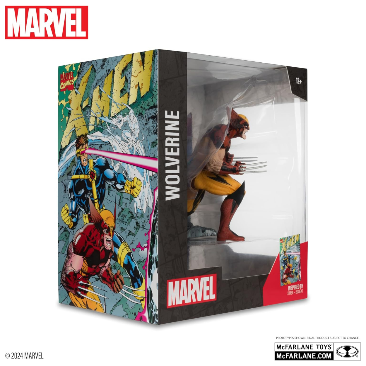 McFarlane Toys Figura coleccionable a escala 1:10 Wolverin con escena (X-Men n.° 1).