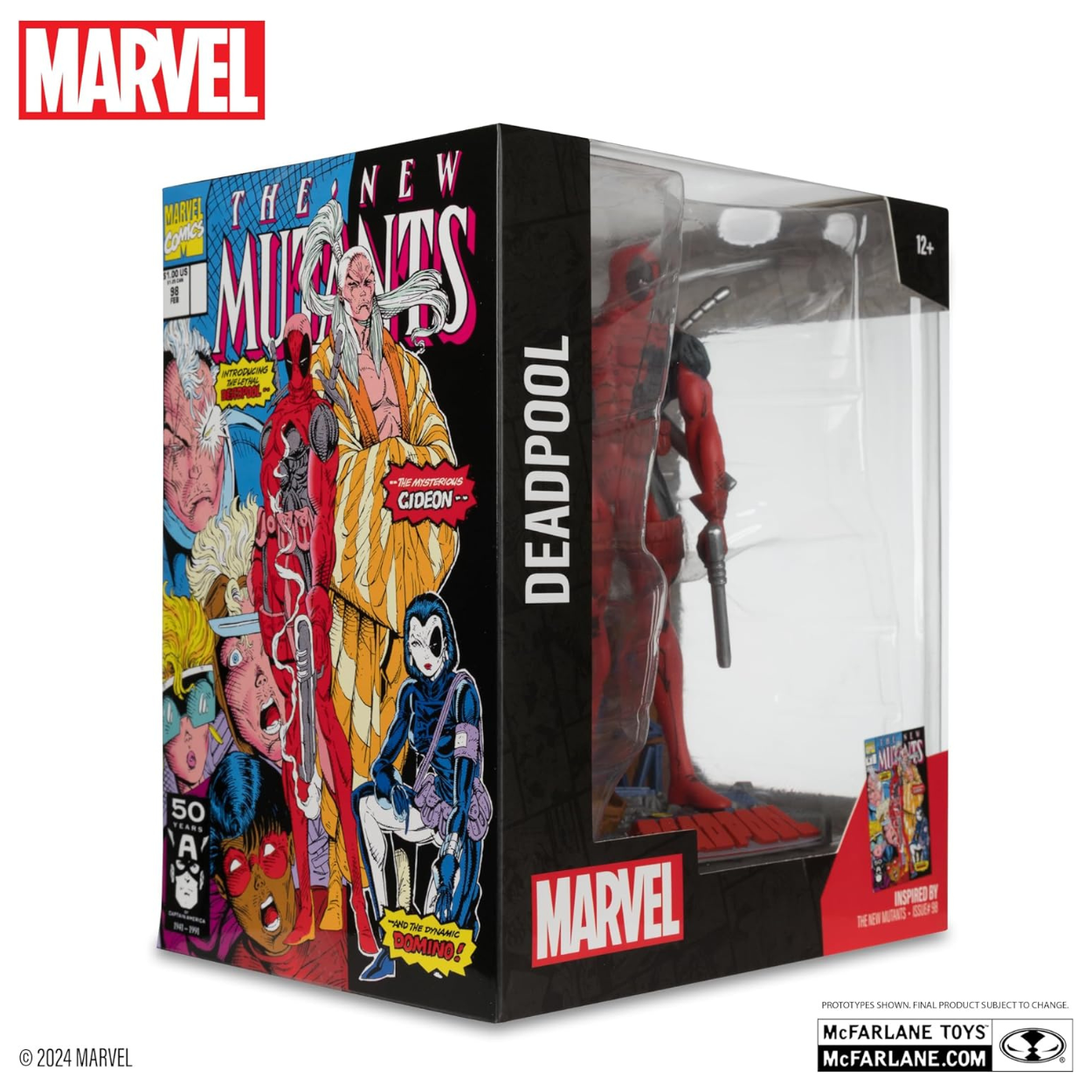 McFarlane Toys Figura coleccionable de Deadpool a escala 1:10 con escena (Los Nuevos Mutantes n.° 98).