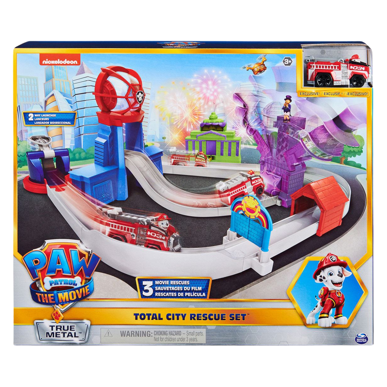 Paw Patrol Set Juego de Rescate en la Ciudad Pista de carreras.