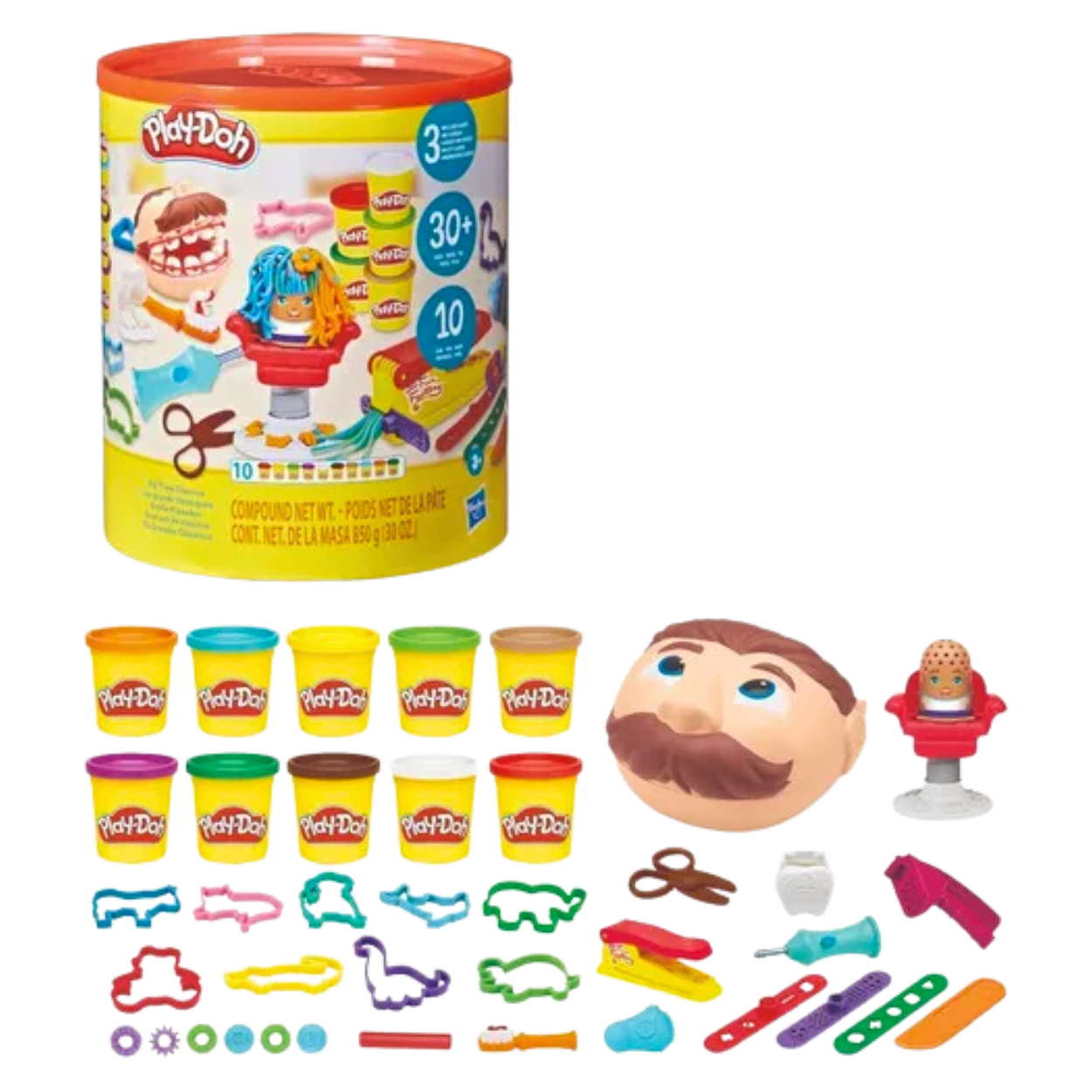 Play Doh Set de Grandes Clásicos Dentista Bromista Fábrica de la Diversión y Cortes Divertidos