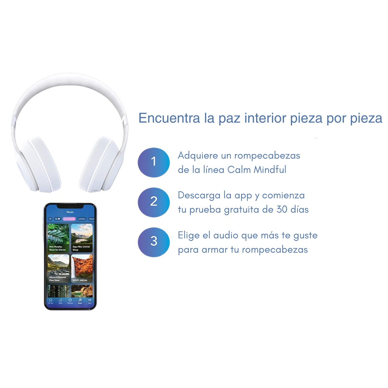 Rompecabezas Calm Set con siete rompecabezas