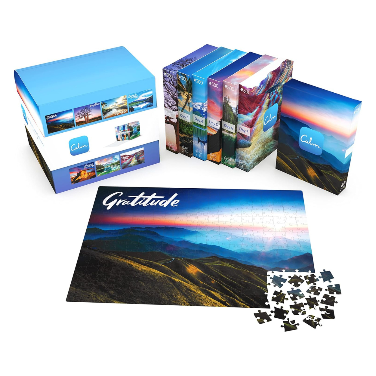 Rompecabezas Calm Set con siete rompecabezas