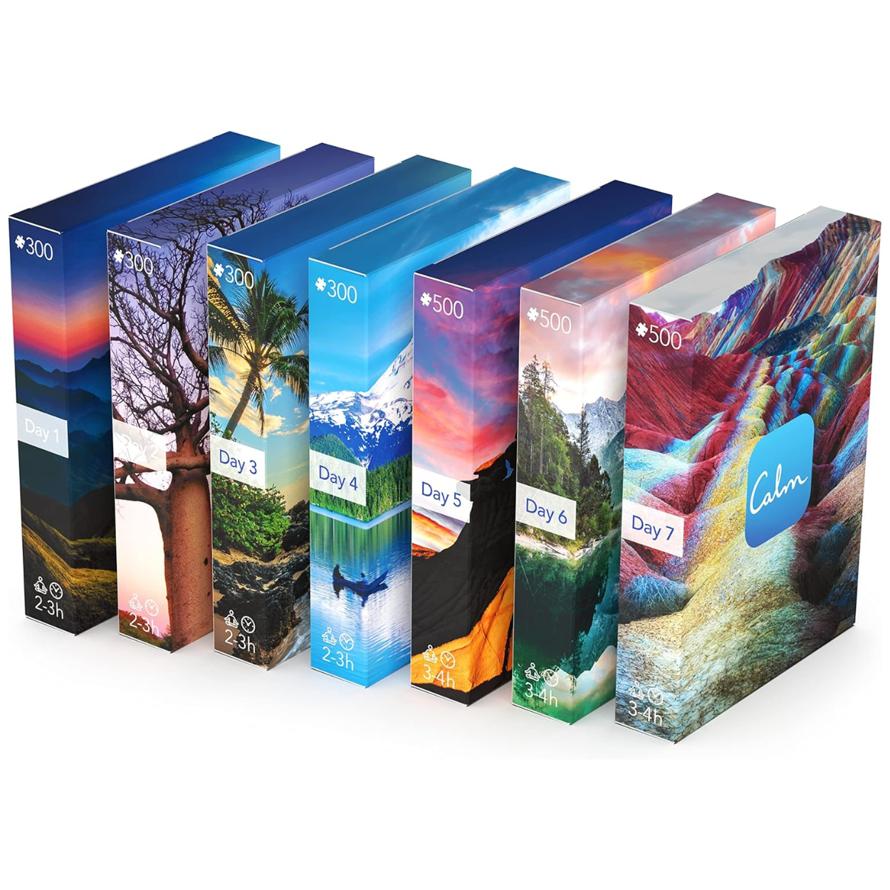 Rompecabezas Calm Set con siete rompecabezas