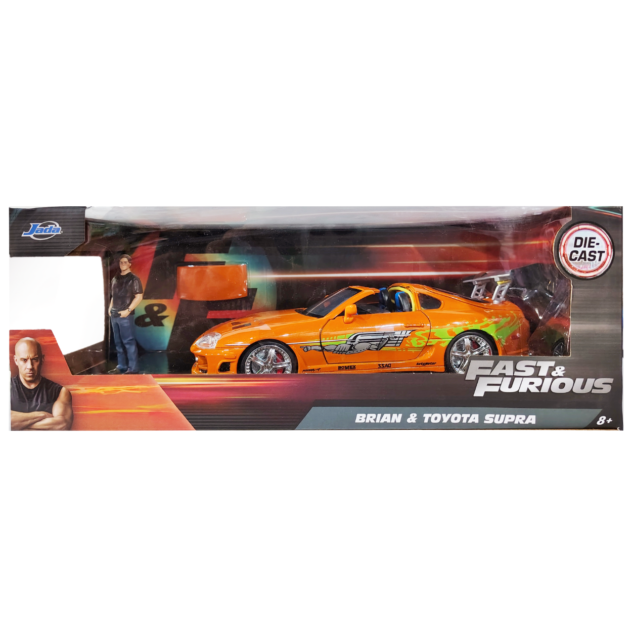 Jada Rápido y Furioso Brian y Toyota Supra escala 1:24