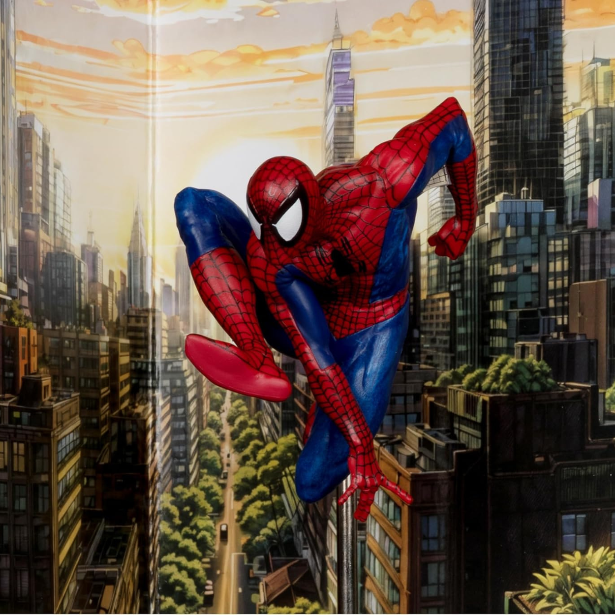 McFarlane Toys Figura coleccionable a escala 1:10 de Spider-Man con escena (Spider-Man #6).