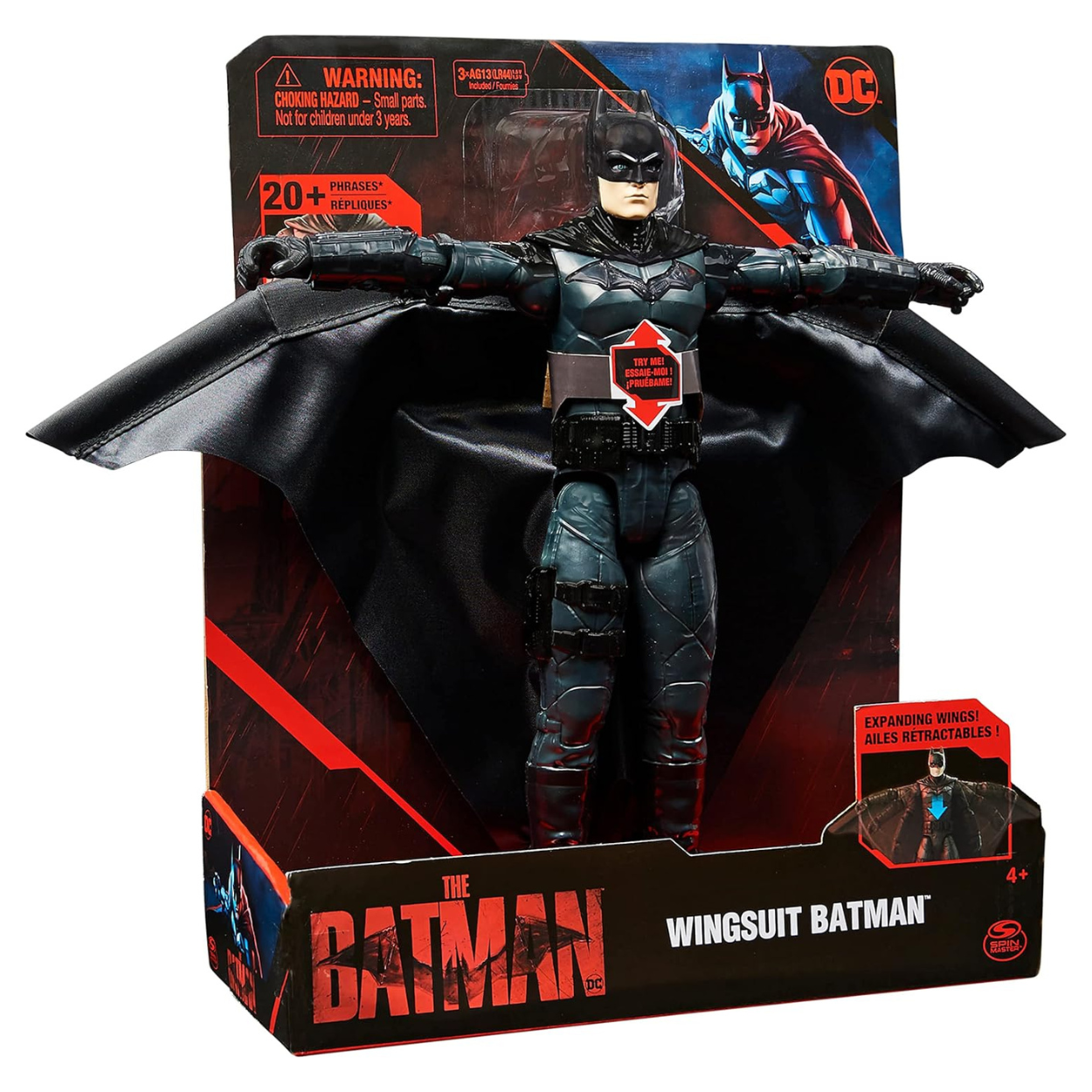 The Batman Wingsuit figura de acción con luces y sonidos