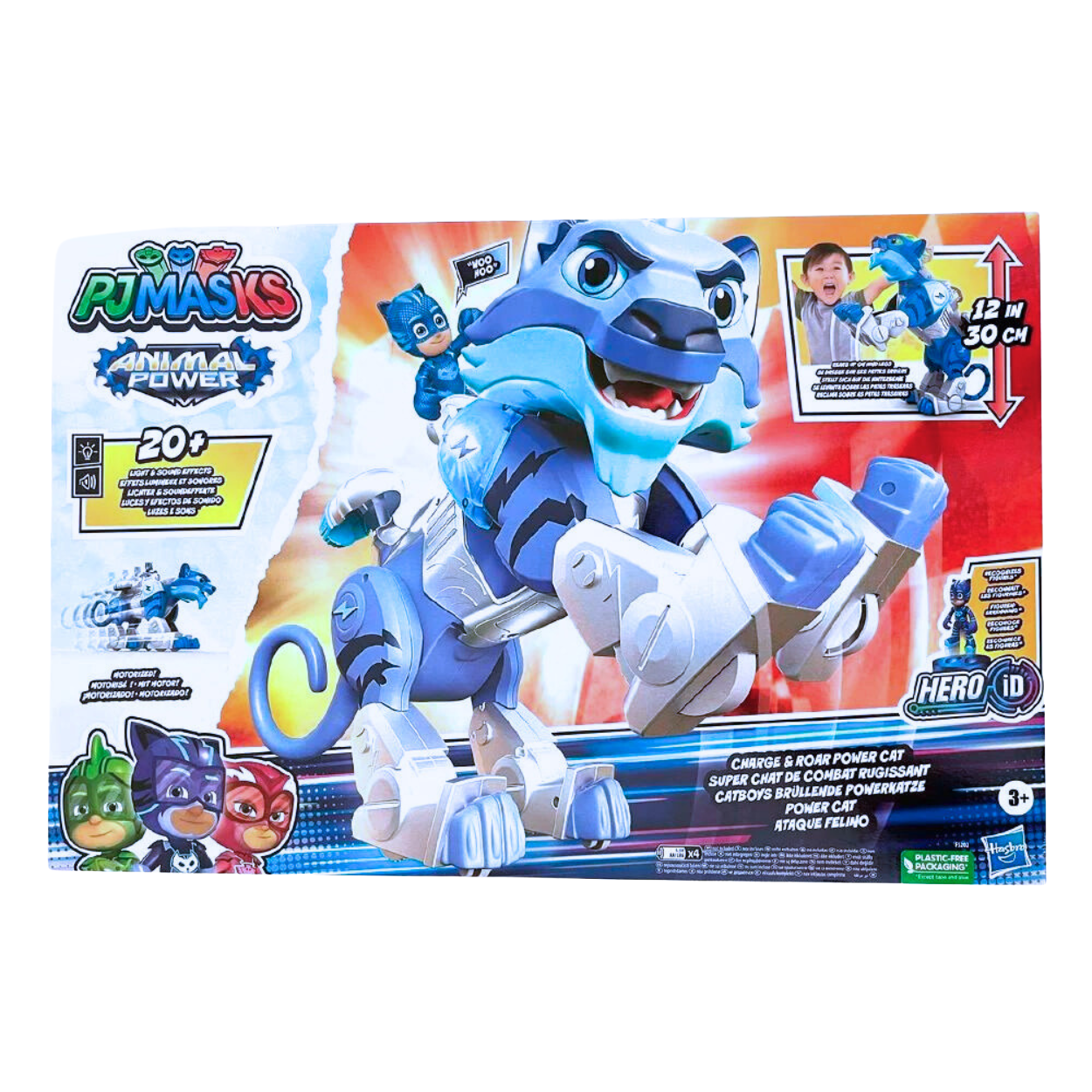 Pj Mask Power Cat Vehículo con luces y sonidos.