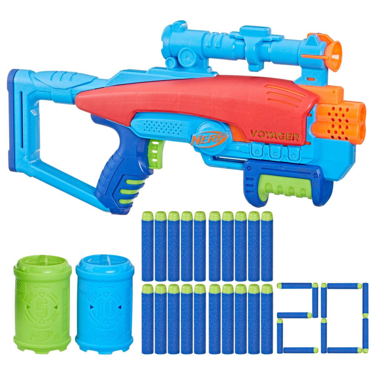 Lanzador de dardos Nerf Elite Junior Voyage Target Set