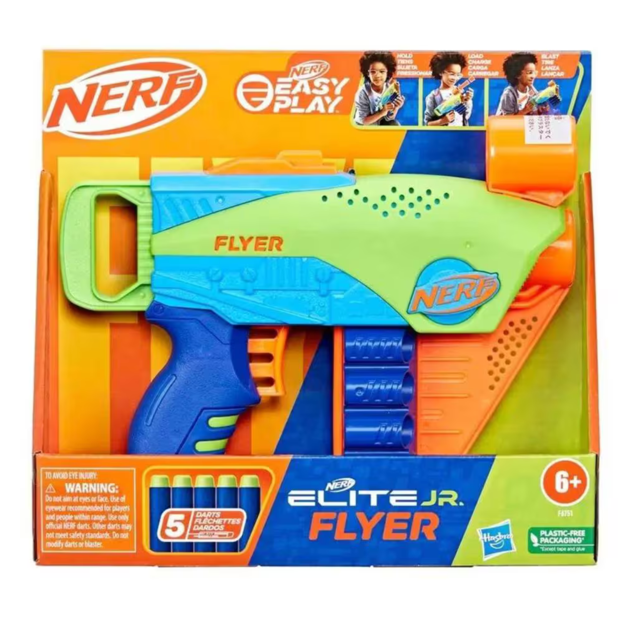 Nerf Elite Jr Flyer Lanzador de dardos para niños