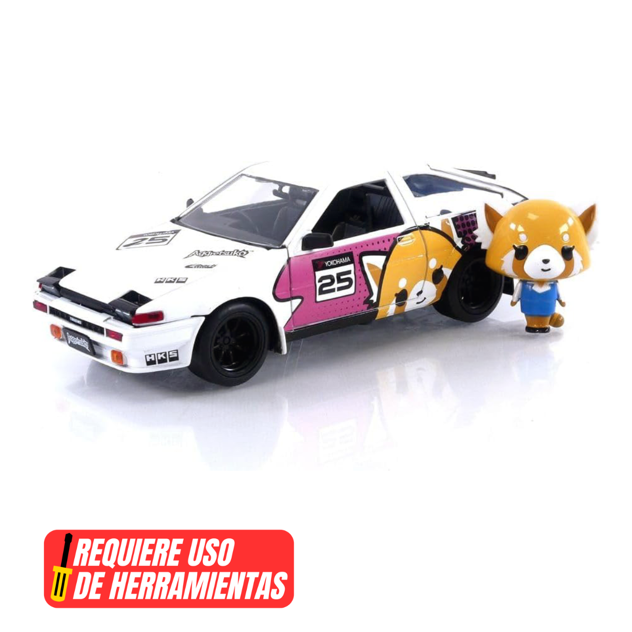 Jada Aggretsuko & 1986 Toyota Trueno Ae86 Escala 1:24