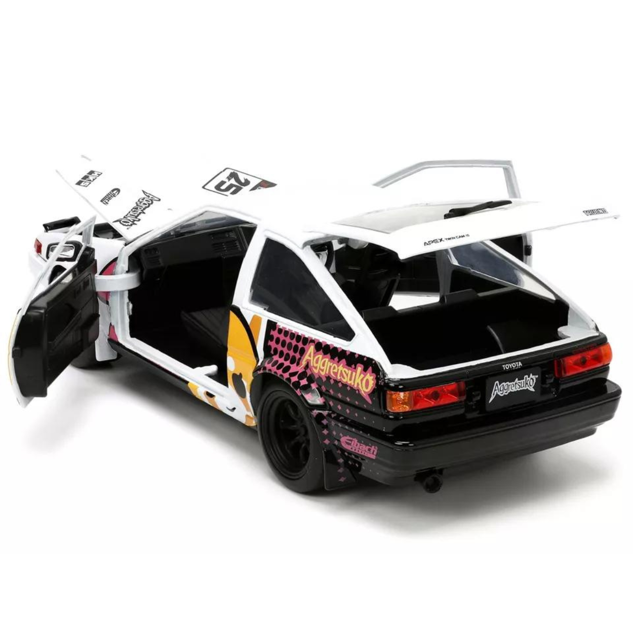 Jada Aggretsuko & 1986 Toyota Trueno Ae86 Escala 1:24