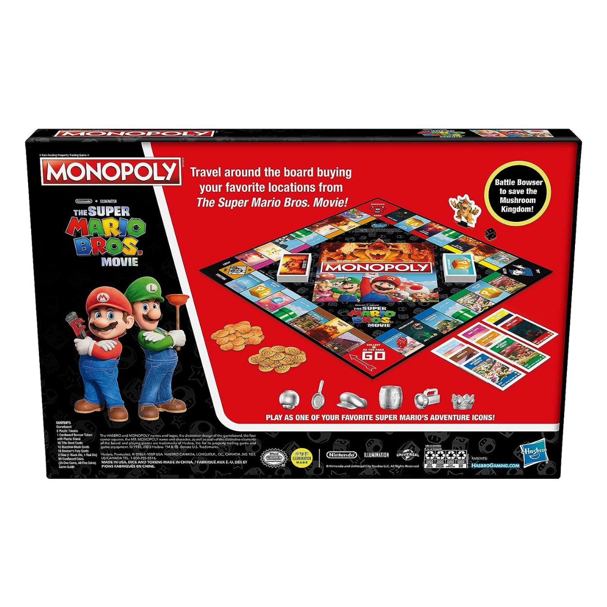 Monopoly Super Mario Bros la película juego de mesa.