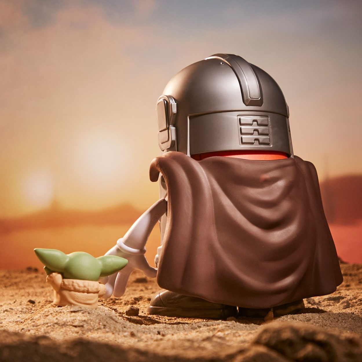 Sr. Cara de papa The Mandalorian Din Jarin y Grogu.