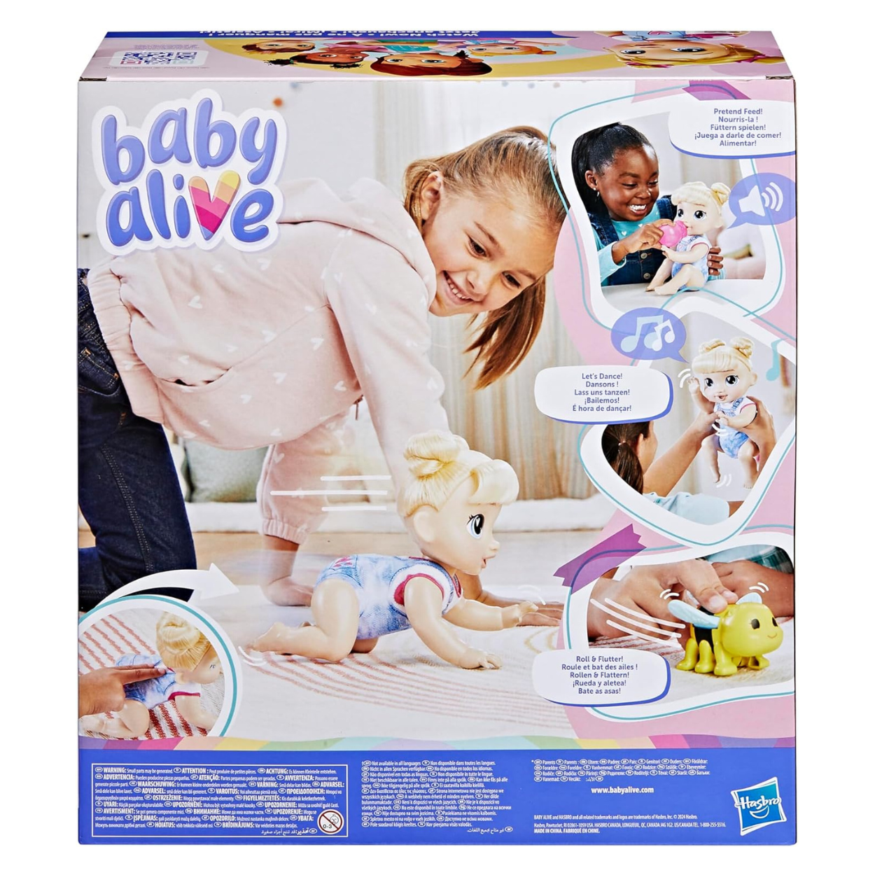Baby Alive Muñeca Gatea y Juega Harper Hugs
