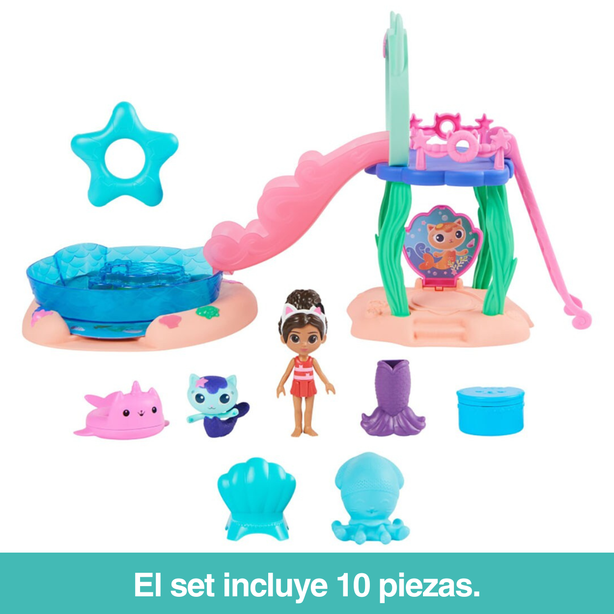 Gabby´s Dollhouse Piscina Sensacional con accesorios.