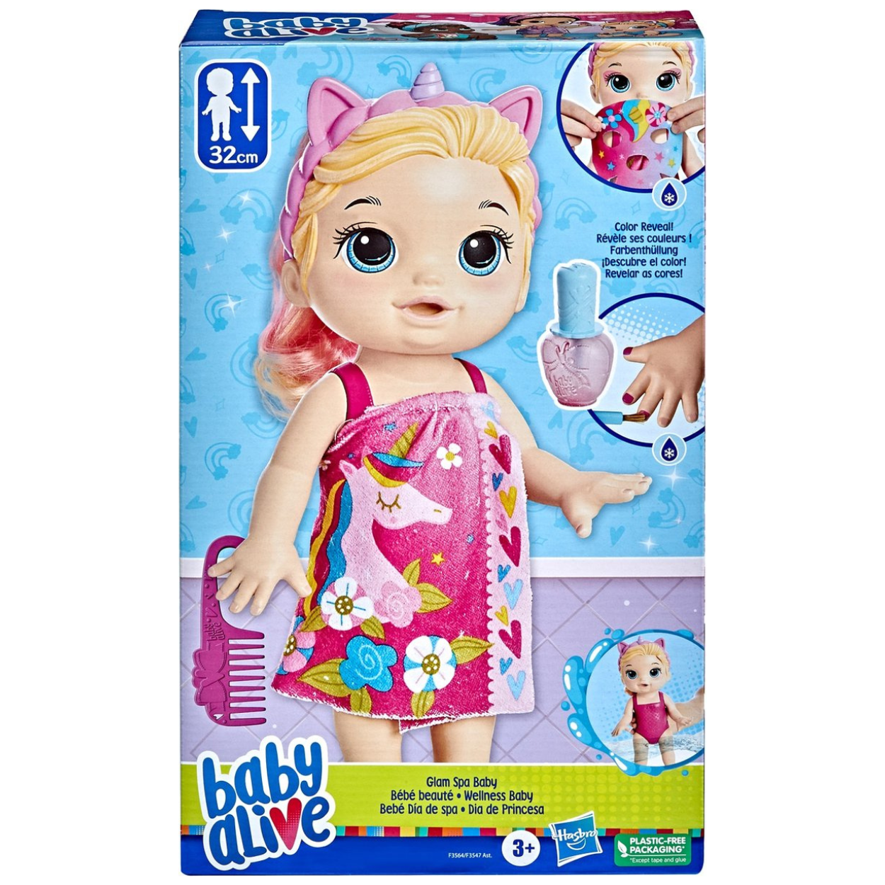 Baby Alive Día de Spa Muñeca con accesorios