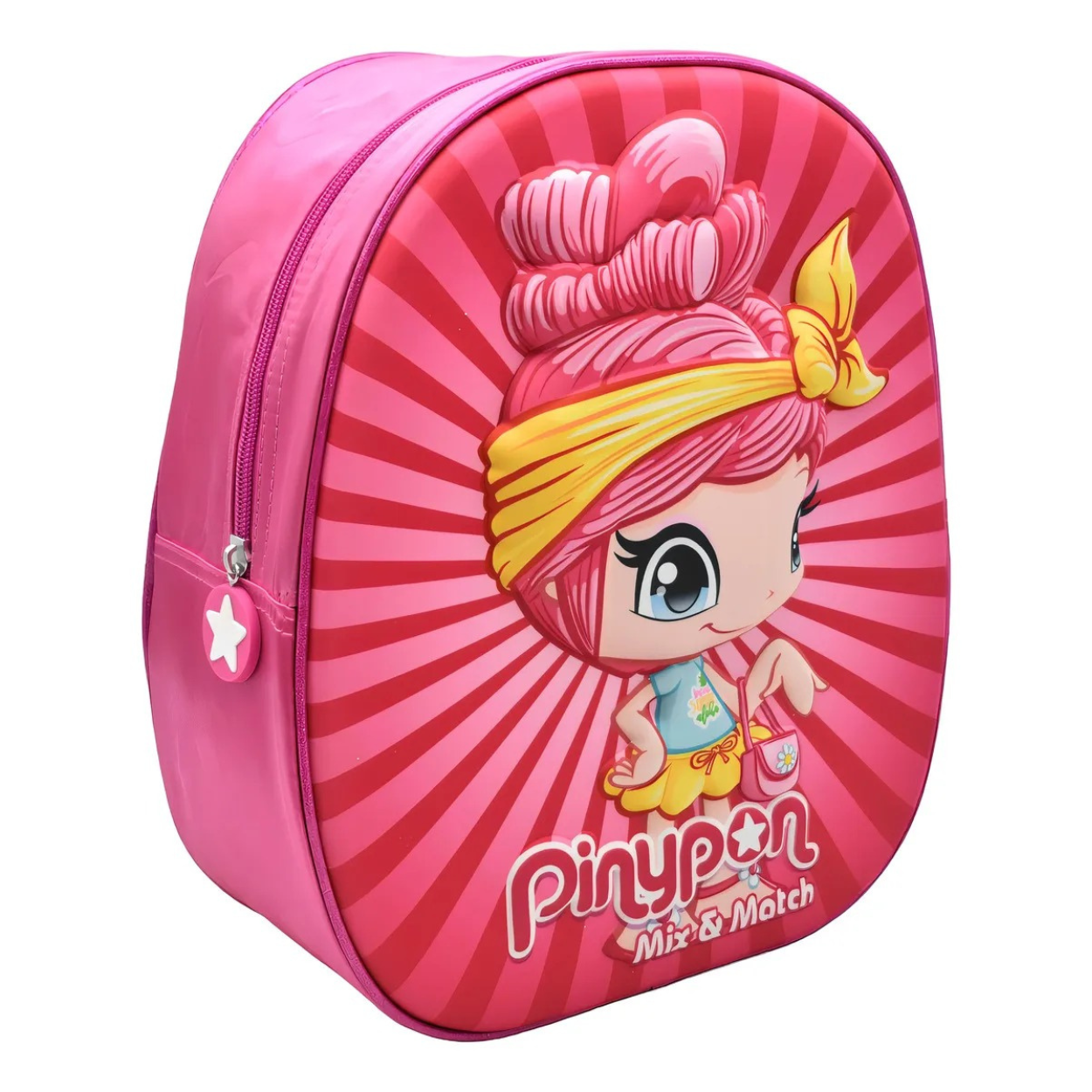 Pinypon Mochila para niños preescolar color rosa.
