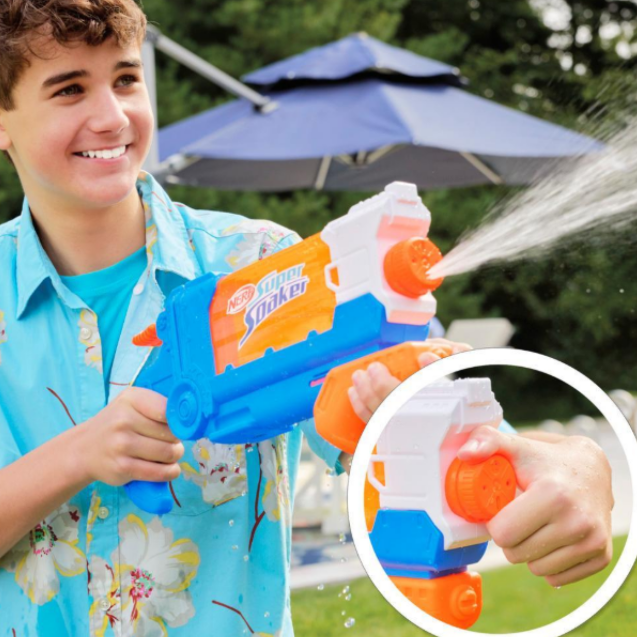 Nerf Super Soaker Flip & Fill Pistola de agua 887 ml