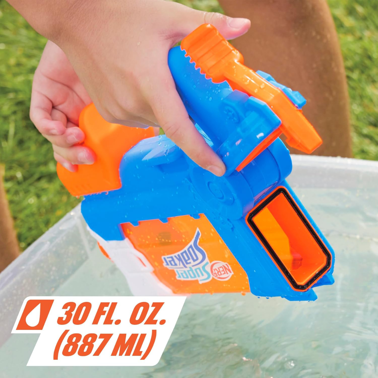 Nerf Super Soaker Flip & Fill Pistola de agua 887 ml