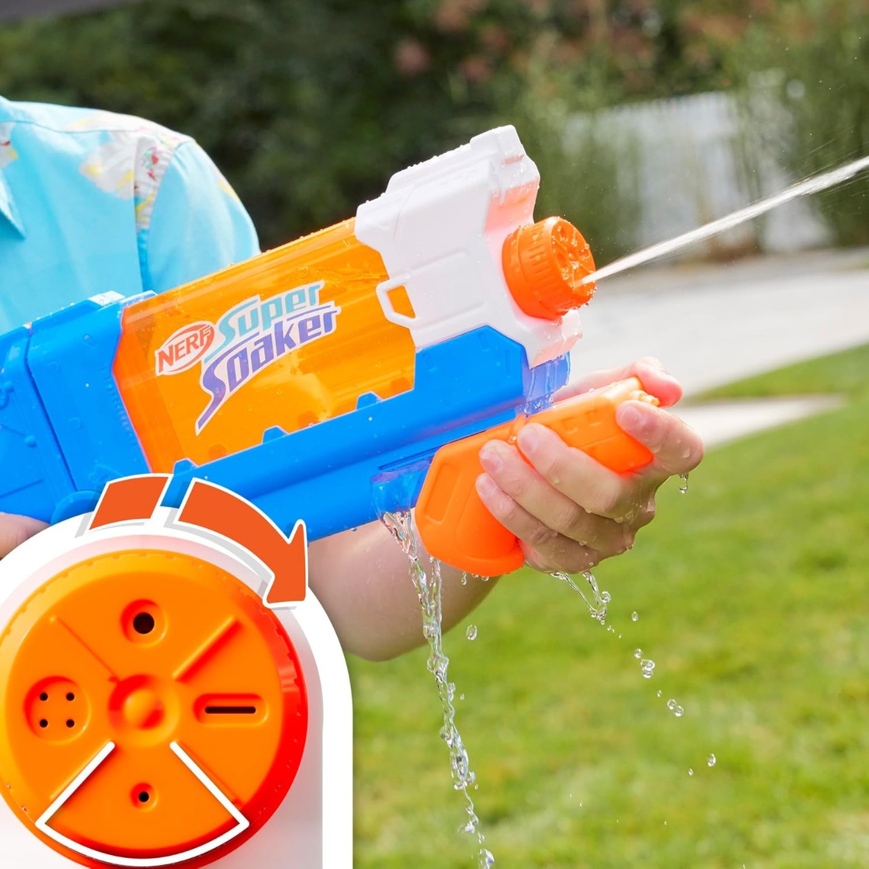 Nerf Super Soaker Flip & Fill Pistola de agua 887 ml