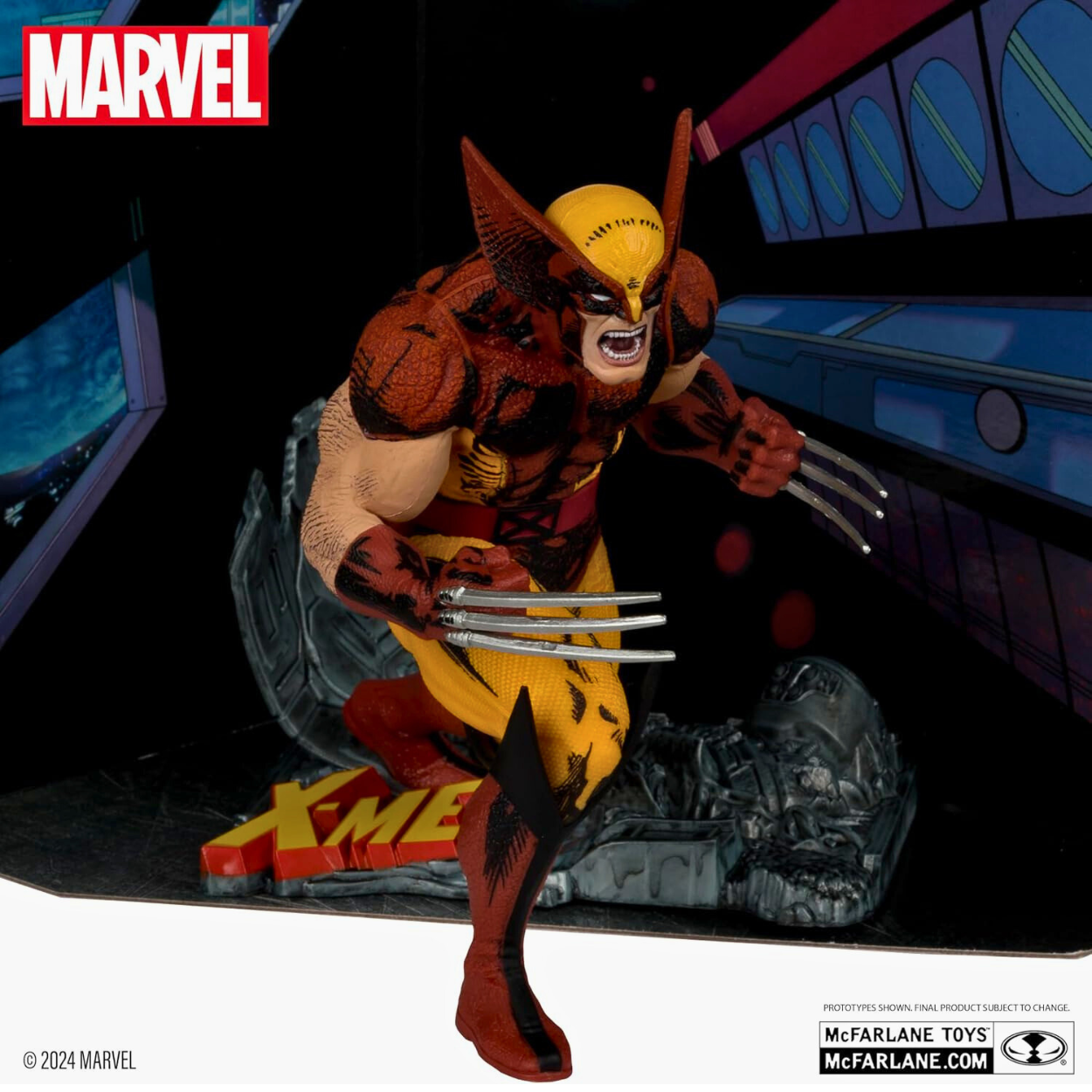 McFarlane Toys Figura coleccionable a escala 1:10 Wolverin con escena (X-Men n.° 1).