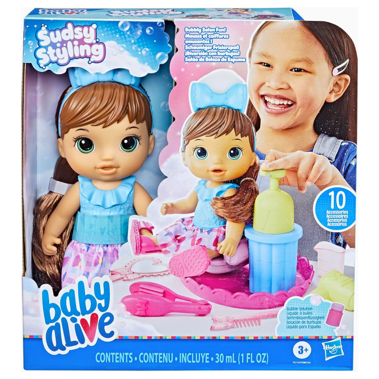 Baby Alive Peinados con Espuma Muñeca 30 cm