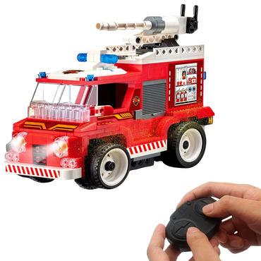 Cyclone Vehículo radio control para armar un camión de bomberos Wise Block