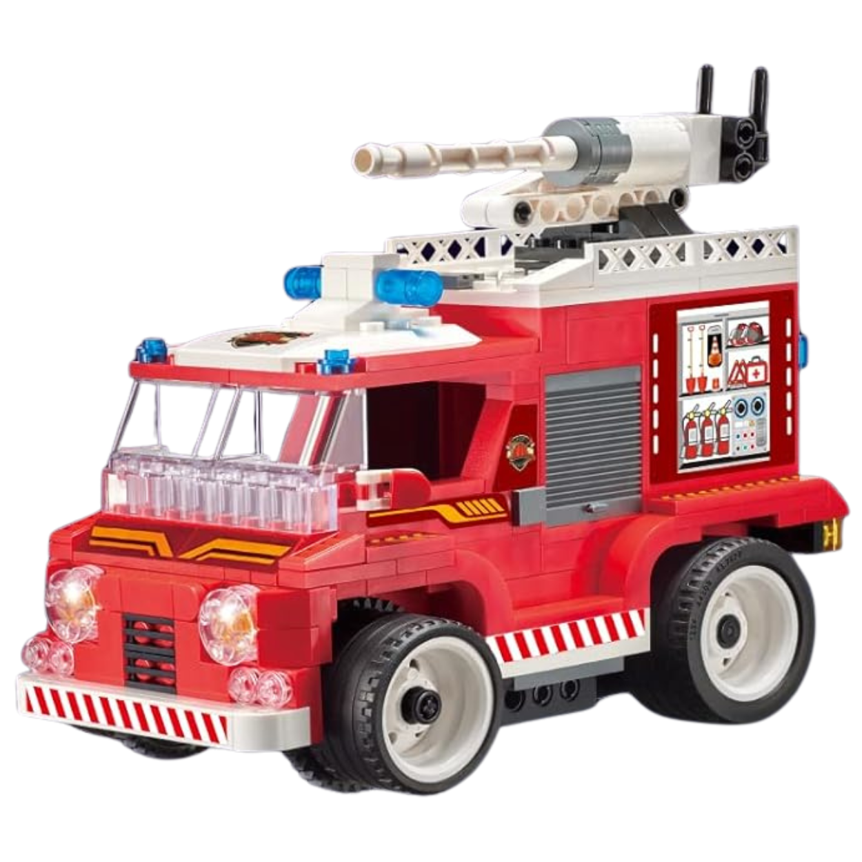Cyclone Vehículo radio control para armar un camión de bomberos Wise Block
