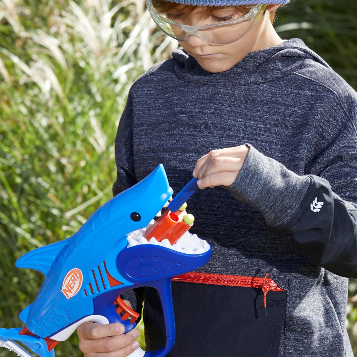Nerf Junior Wild Sharkfire Lanzador con 8 Dardos