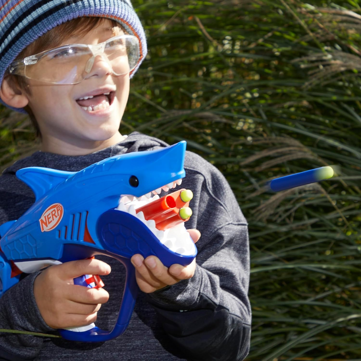 Nerf Junior Wild Sharkfire Lanzador con 8 Dardos