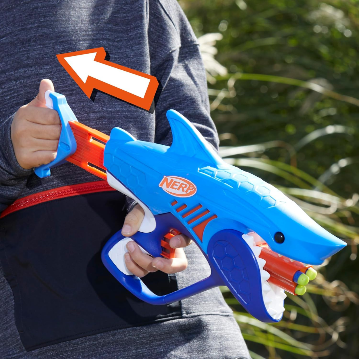 Nerf Junior Wild Sharkfire Lanzador con 8 Dardos
