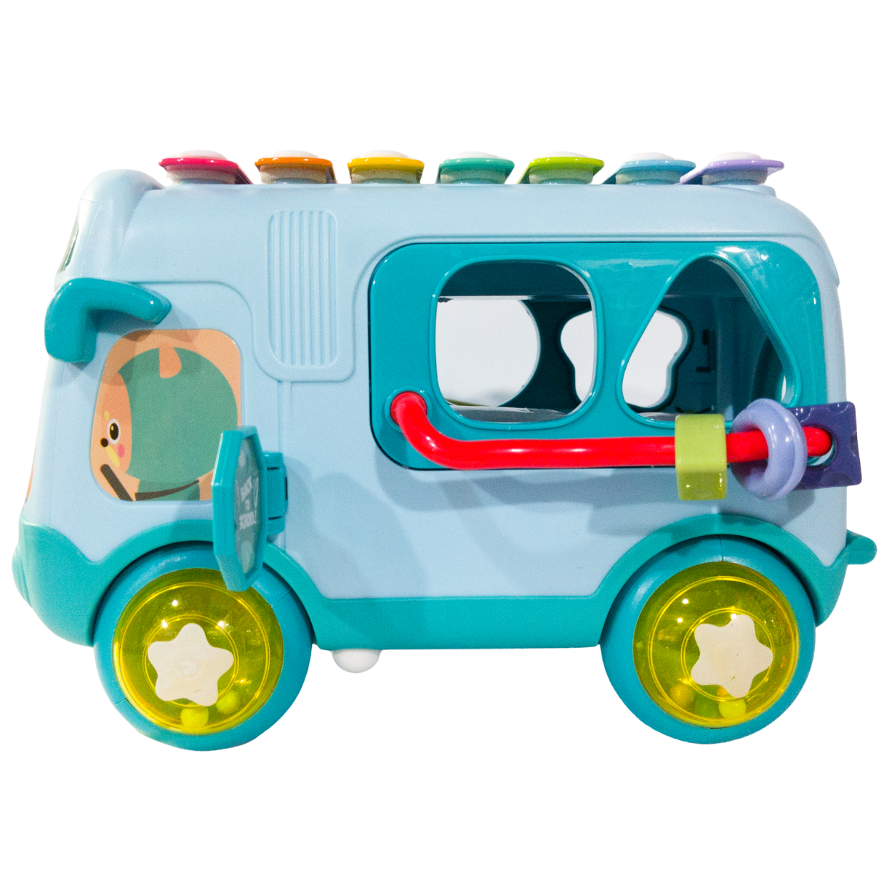 Autobús divertido para bebés con cuatro actividades Sobebear