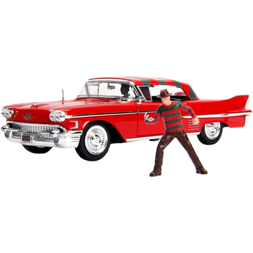 Jada Freddy Krueeger y Cadillac Serie 62 1958 Escala 1:24