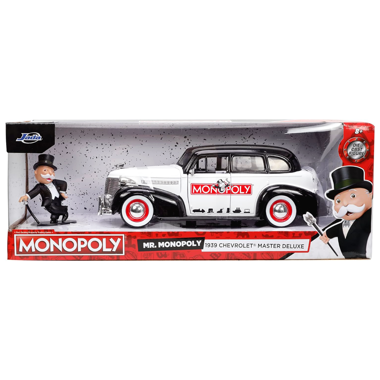Jada Mr. Monopoly y Chevrolet Master Deluxe 1939