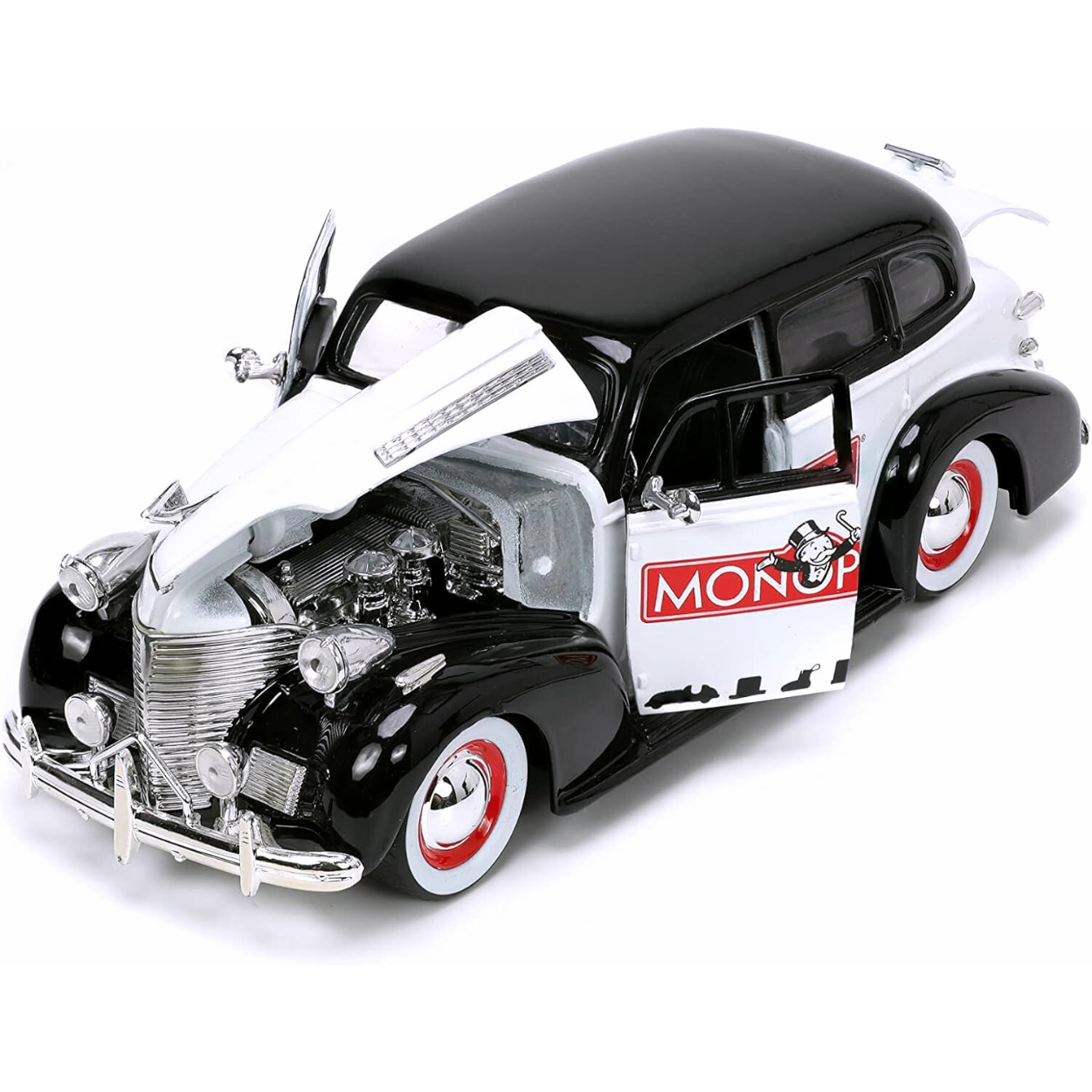 Jada Mr. Monopoly y Chevrolet Master Deluxe 1939