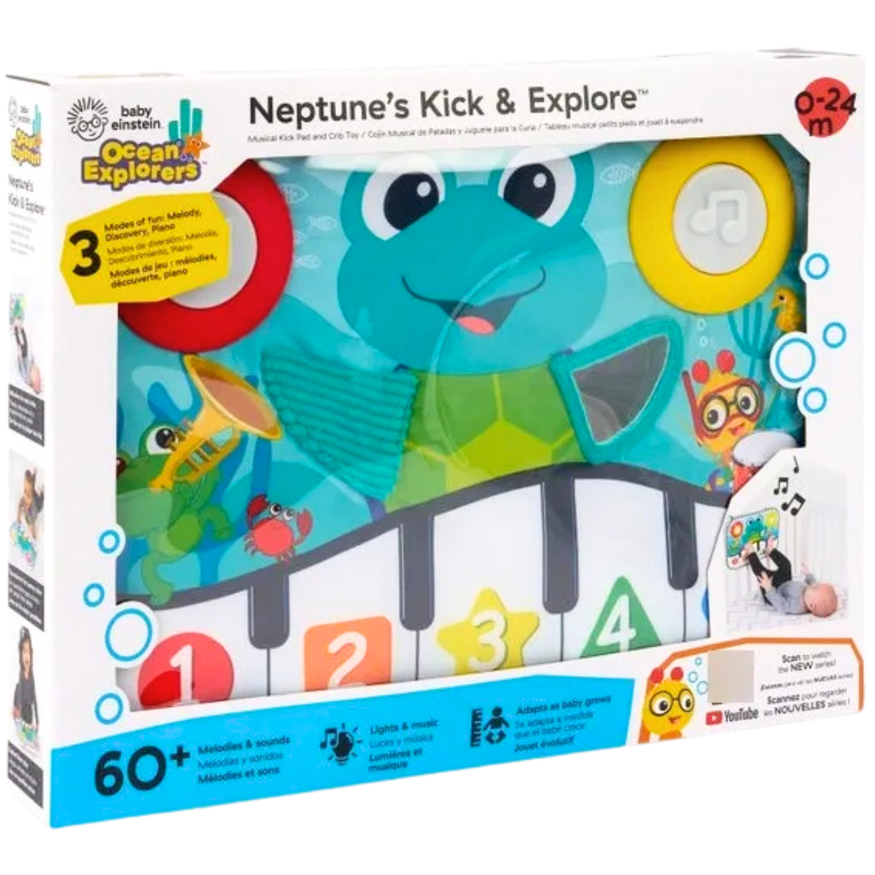 Baby Einstein Cojín Musical Neptuno Exploradores del Oceano Para Bebés