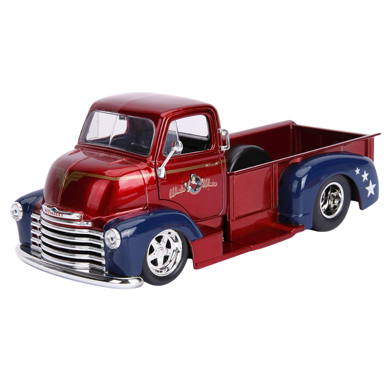 Jada Dc Comics Bombshells Mujer Maravilla y Chevy Coe Pick Up 1952 escala 1:24