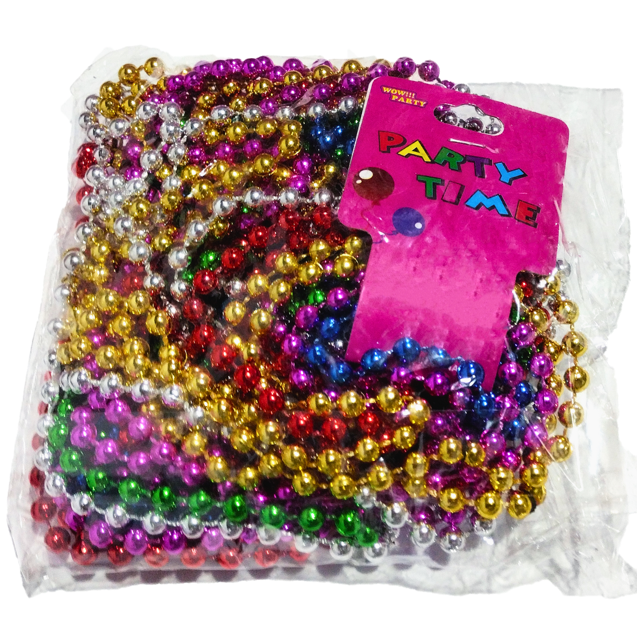 Collares Mardi Gras para fiesta, bolsa con 12 piezas.