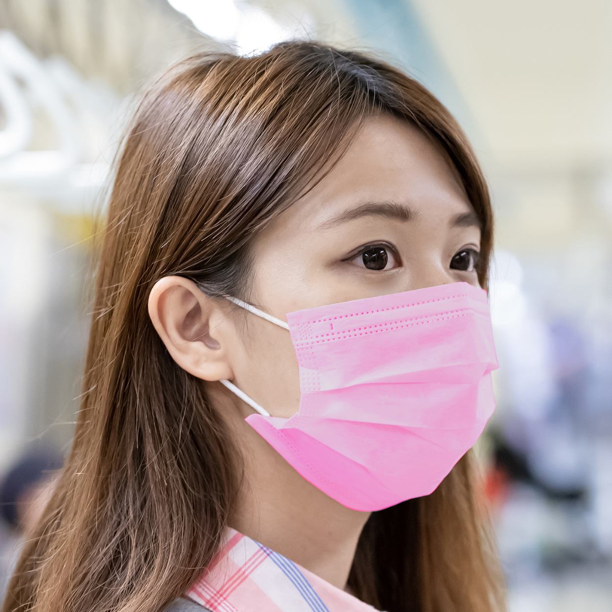 Cubrebocas tipo quirúrgico Hana Facemask caja con 2500 piezas colo rosa 3 capas